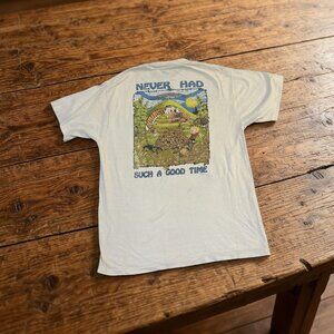 Vtg 90s Calvin and Hobbes Shirt Never Had Such a Good Time Lot Art Parody XL